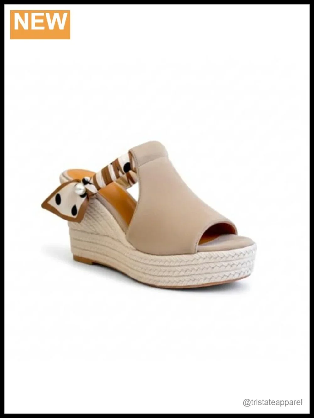 Womens Wedge Sandals 3.9in Jute Espadrille Slides Vegan Leather Comfort
